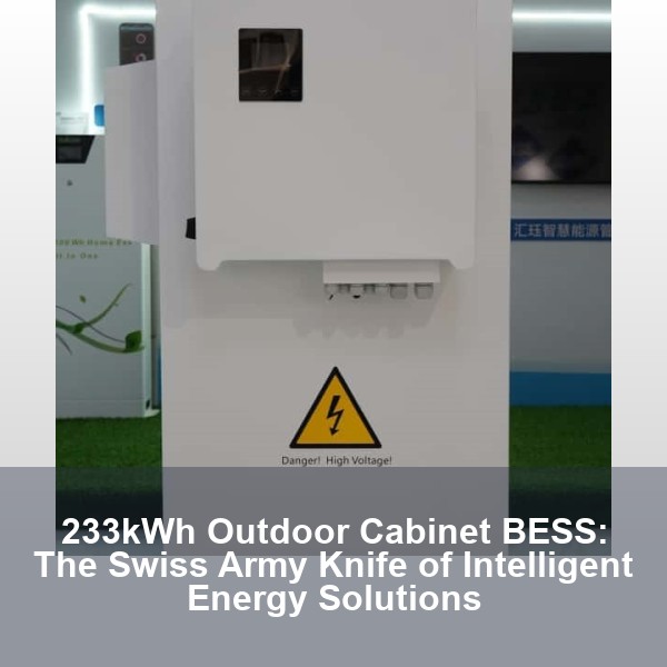 233kWh Outdoor Cabinet BESS: The Swiss Army Knife of Intelligent Energy Solutions